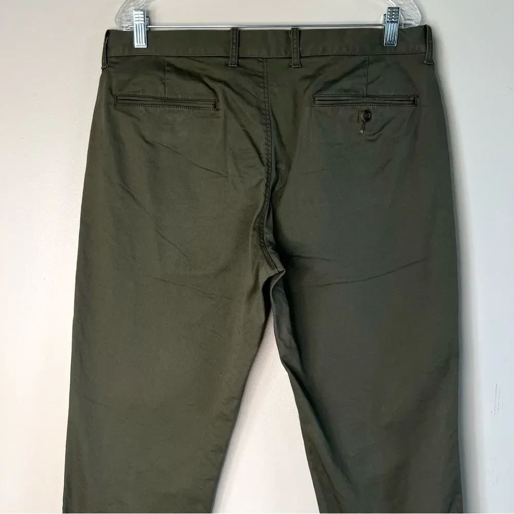 J. Crew Straight-fit Flex Chino Tarnished Metal Men's Pants Size 34Wx32L